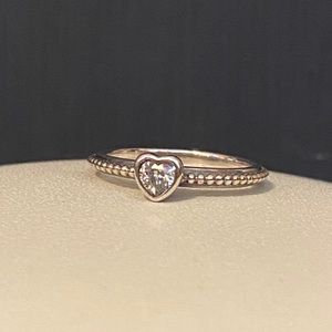 Pandora Clear One Love Heart Ring